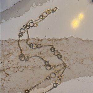 Elegant Gold Circle Link Necklace